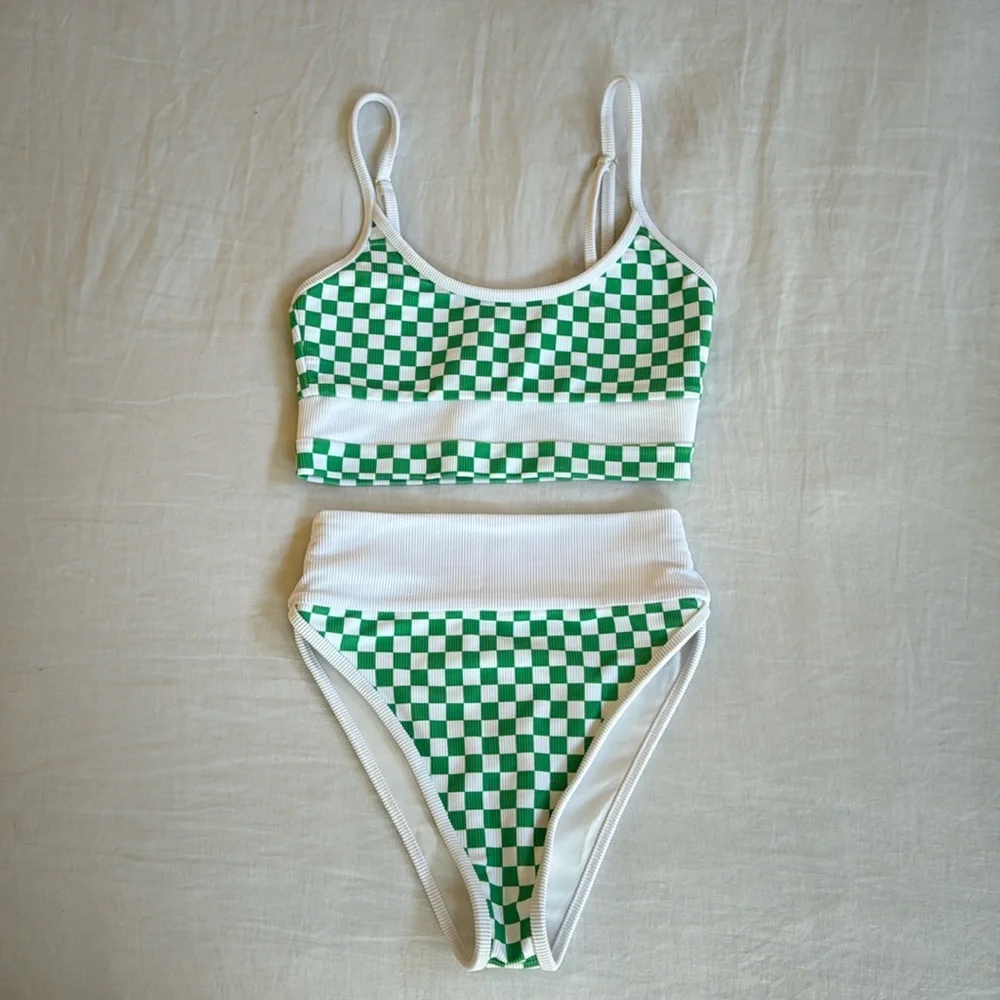 BEACH RIOT CHECKERED TWO PIECE - Picture 1 of 7